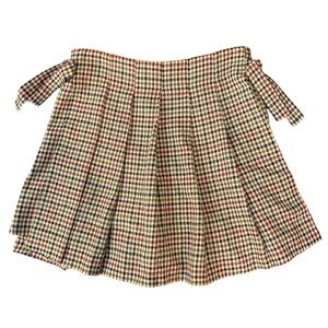 Zara Girls Pleated Plaid Skort Short Skirt Brown Multi 10 Side Ties School Party